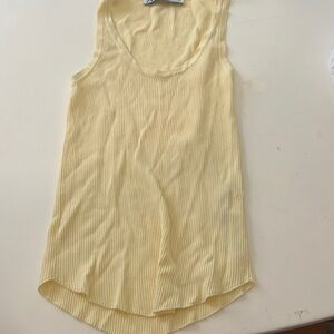Cute Zara Pale Yellow Ribbed tank!